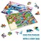 QUOKKA Wooden Puzzles for Kids Ages 4-6 – 4 x 60 Piece Kids Puzzles Ages 4-8-10 Year Olds by QUOKKA - Jigsaw Learning Game with Animals Dinosaurs City for 3-5 yo Wood Toys for Boys and Girls
